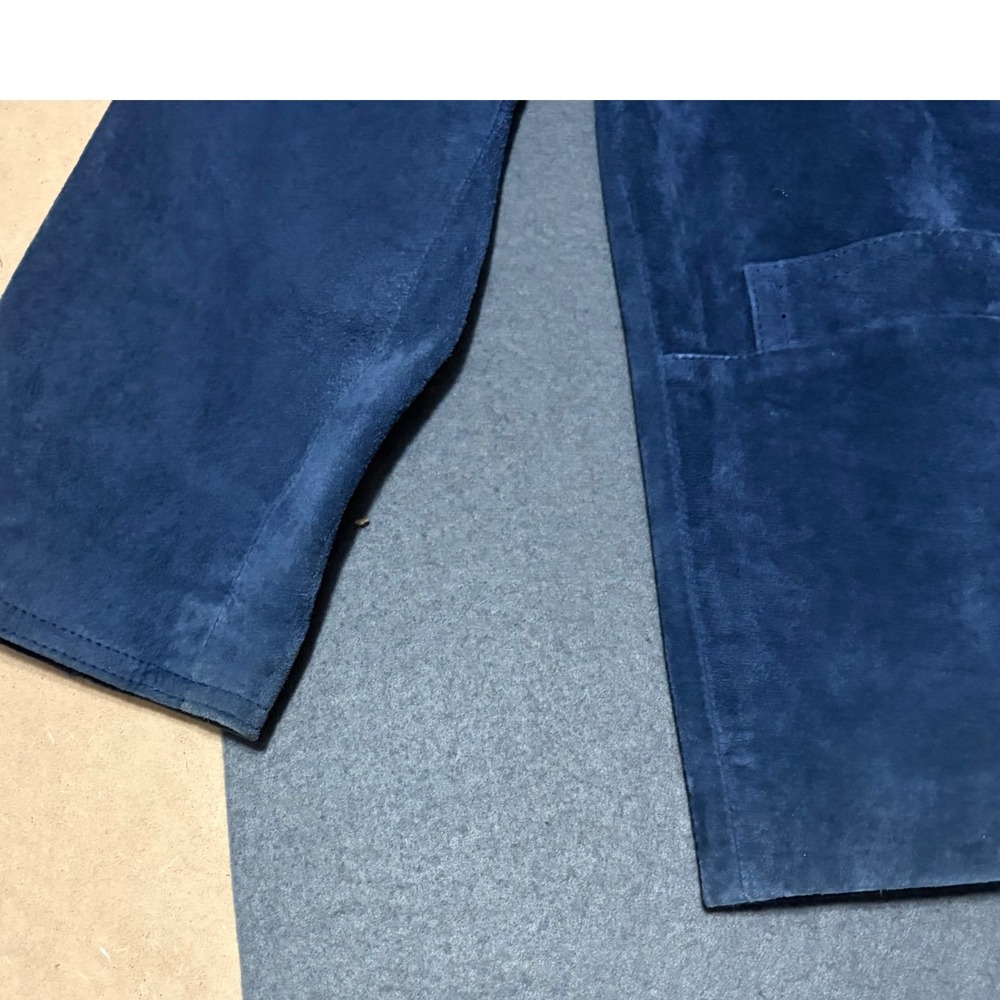 Fleet Street Suede Jacket Mens Size S Navy Blue - Picture 5 of 11